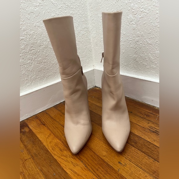 Pink Nude Stiletto Booties - Picture 3 of 8